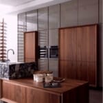 Луксозни кухни в различни интериорни стилове Модерна кухня в орех и капучино