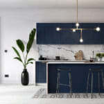 Луксозни кухни в различни интериорни стилове Модерна кухня в бяло и синьо