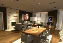 Модерен интериор на дневна от MOOD Design Studio