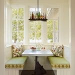 70 Идеи за трапезен кът в кухнята Светъл трапезен кът в ниша