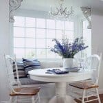 70 Идеи за трапезен кът в кухнята Малък светъл трапезен кът