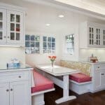 70 Идеи за трапезен кът в кухнята Трапезен кът в бяло и розово