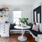 70 Идеи за трапезен кът в кухнята Трапезен кът в черно и бяло