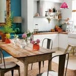 70 Идеи за трапезен кът в кухнята Трапезен кът със стари мебели