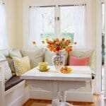 70 Идеи за трапезен кът в кухнята Слънчев трапезен кът