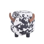 Детска табуретка във формата на крава отпред