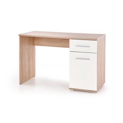 Бюро в цвят дъб сонома и бяло с едно чекмедже и един шкаф