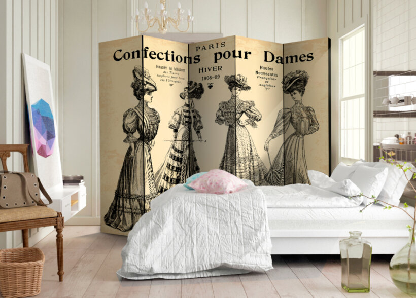 Винтидж параван за стая "Confections pour Dames"