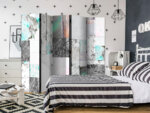 Декоративен петкрилен параван Marble Slabs II