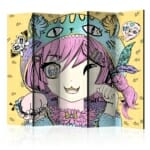 Петкрилен параван за момичешка стая Neko Girl