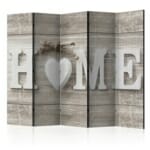 Двустранен параван с надпис HOME и сърце