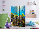 Двустранен сгъваем параван за стая "Underwater Land" - трикрилен