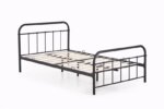 Черно стоманено легло в индустриален стил-120х200 см -подматрачна рамка