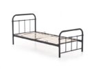 Черно стоманено легло в индустриален стил-90х200 см -подматрачна рамка