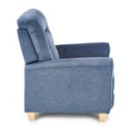 Фотьойл с релакс механизъм от дърво и текстил в син цвят   профил