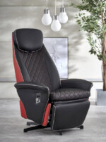 Кожено кресло с релакс механизъм и спортна визия   интериор