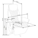 Кожено кресло с релакс механизъм и спортна визия   схема