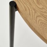 Кръгла трапезна маса в комбинация златен дъб и черно - детайл