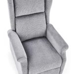 Сив фотьойл с дамаска от текстил и релакс механизъм - поглед отгоре