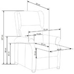 Сив фотьойл с дамаска от мек текстил и релакс механизъм - схема