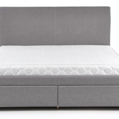 Сиво тапицирано легло - отпред