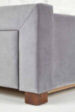 Легло с тапицерия в сиво