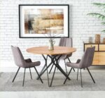 Трапезна кръгла маса с нетрадиционна основа