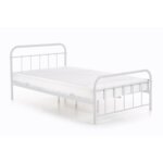 Метално легло в черно или бяло в индустриален стил (2 размера) - голямо