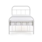 Метално легло в черно или бяло в индустриален стил (2 размера) - отпред