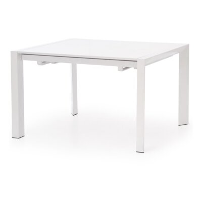 Бяла разтегателна маса с класическа конструкция (2 варианта)   събрана