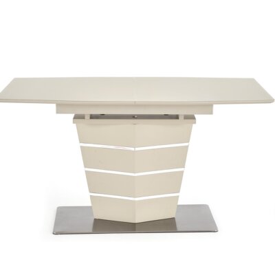 Трапезна маса с опция разтягане в цвят шампанско   отпред