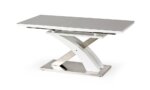 Модерна трапезна маса в сиво и бяло с функция разтягане - отпред