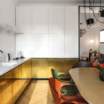 Тенденции в кухненския дизайн Тенденции в кухненския дизайн: Златисти тонове в комбинация с дърво и бяло