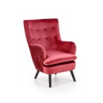 Елегантен фотьойл с дамаска от кадифе Primo бордо