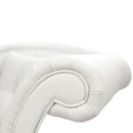 Лежанка канапе от бяла еко кожа - подлакътник