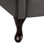 Лежанка-канапе в сиво кадифе - крака