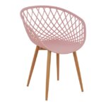 Модерен стол за вътрешна и външна употреба - розов