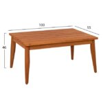 Градински сет 4 части Акация размери маса