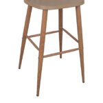 Модерен бар стол с метални крака в капучино детайли