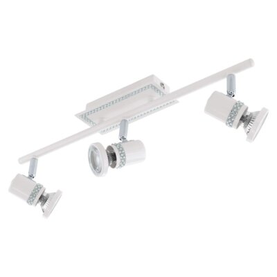 Бял LED спот с кристали Eglo серия Bonares - 3 тела