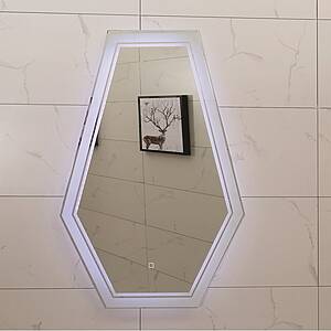 LED огледало с нестандартна форма