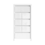 Скрин с 5 чекмеджета Каспиан Бял гланц - отпред