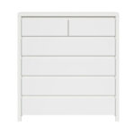 Скрин с 6 чекмеджета Каспиан Бял - отпред