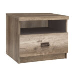 Нощно шкафче в тъмен дървесен цвят Малкълм