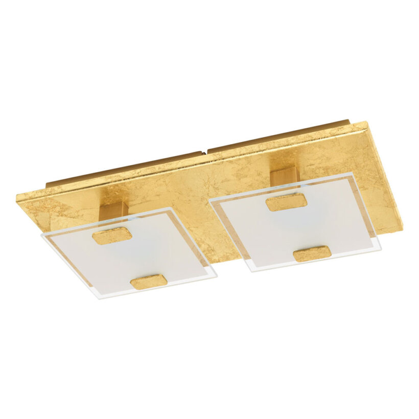 LED плафон/аплик със златиста основа Vicaro 1 с 2 тела