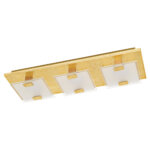 LED плафон/аплик със златиста основа Vicaro 1 с 3 тела