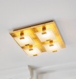 LED плафон/аплик със златиста основа Vicaro 1 с 4 тела - декор