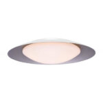 LED плафон/аплик с кръгла рамка в бяло и хром - размер 1