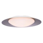 LED плафон/аплик с кръгла рамка в бяло и хром - размер 2