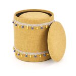 К т текстилни табуретки с място за съхранение (2 цвята)   заедно